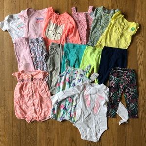 Carter’s Baby Girl 16pc Bundle - 12 mos
